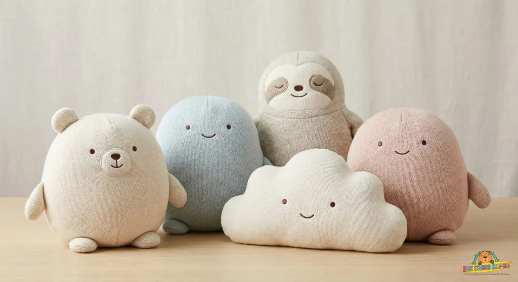 Different plushies designed for comfort and calm