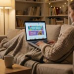 Person browsing plush toy deals online