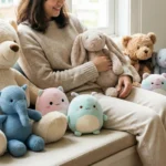 adult women with plushies